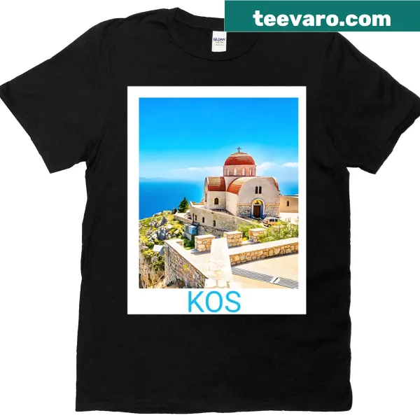 T-shirt with minimalist typography displaying the word 'Kos'