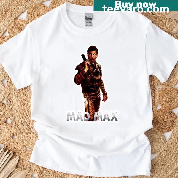 Illustration of Mad Max from the 1979 film on a t-shirt