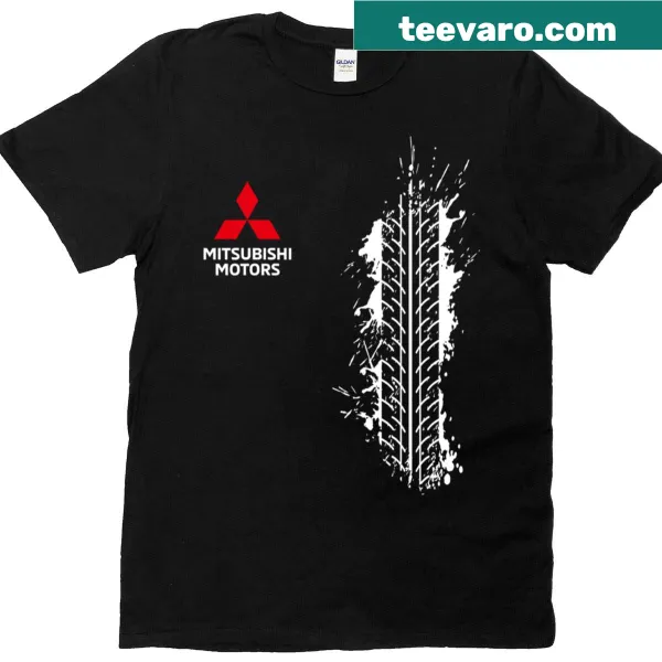 Minimalist t-shirt featuring the Mitsubishi logo