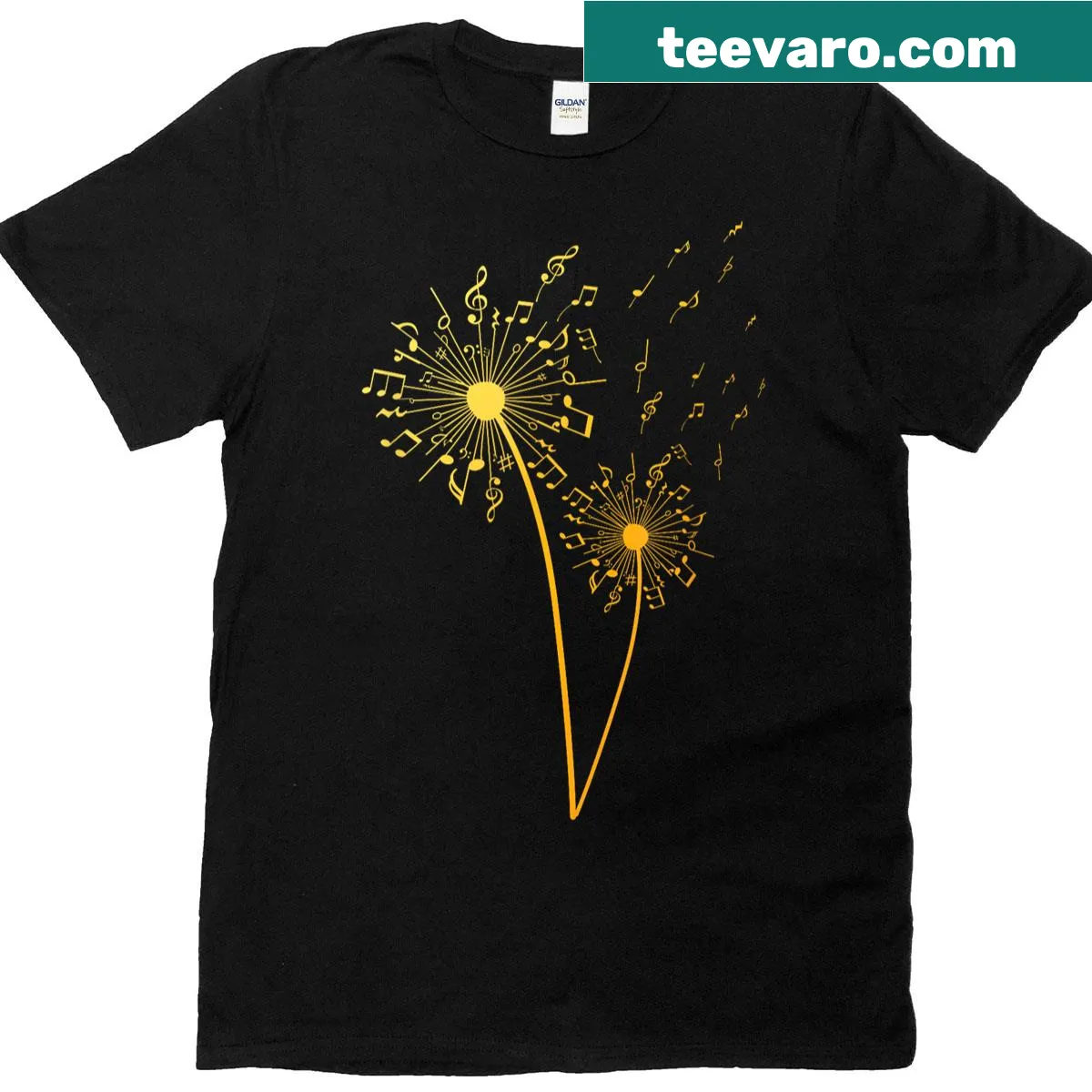 T-shirt featuring a music note design for music lovers. — on a men's t-shirt