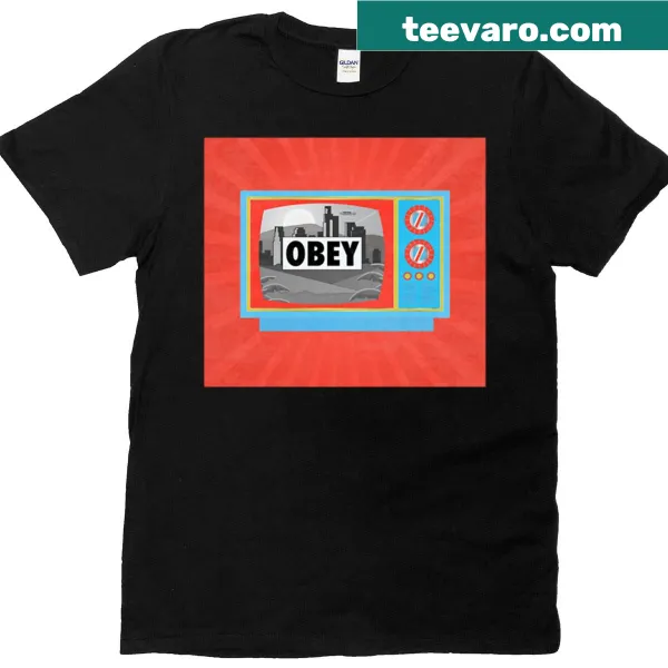 Bold typography oversized t-shirt with the word 'Obey'