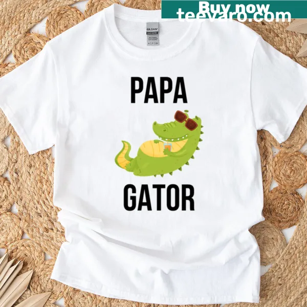 Whimsical T-shirt featuring a playful alligator design