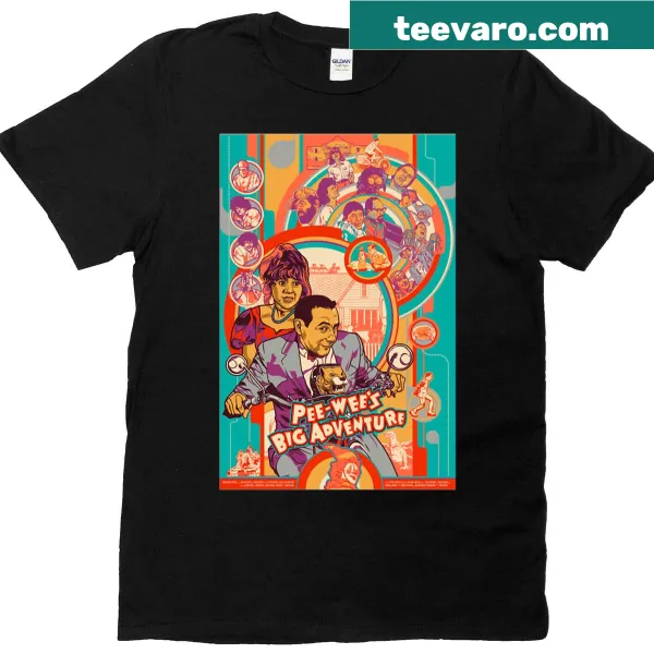 Retro art t-shirt celebrating Pee-wee's Big Adventure