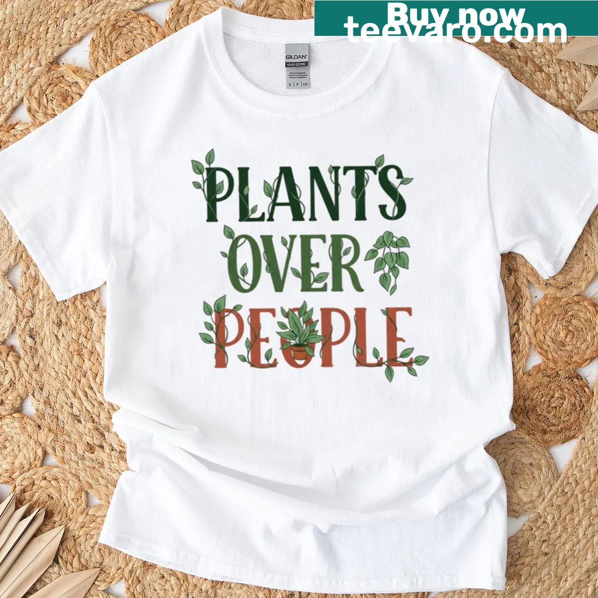 Funny introvert plant lover quote on a t-shirt — on a men's t-shirt