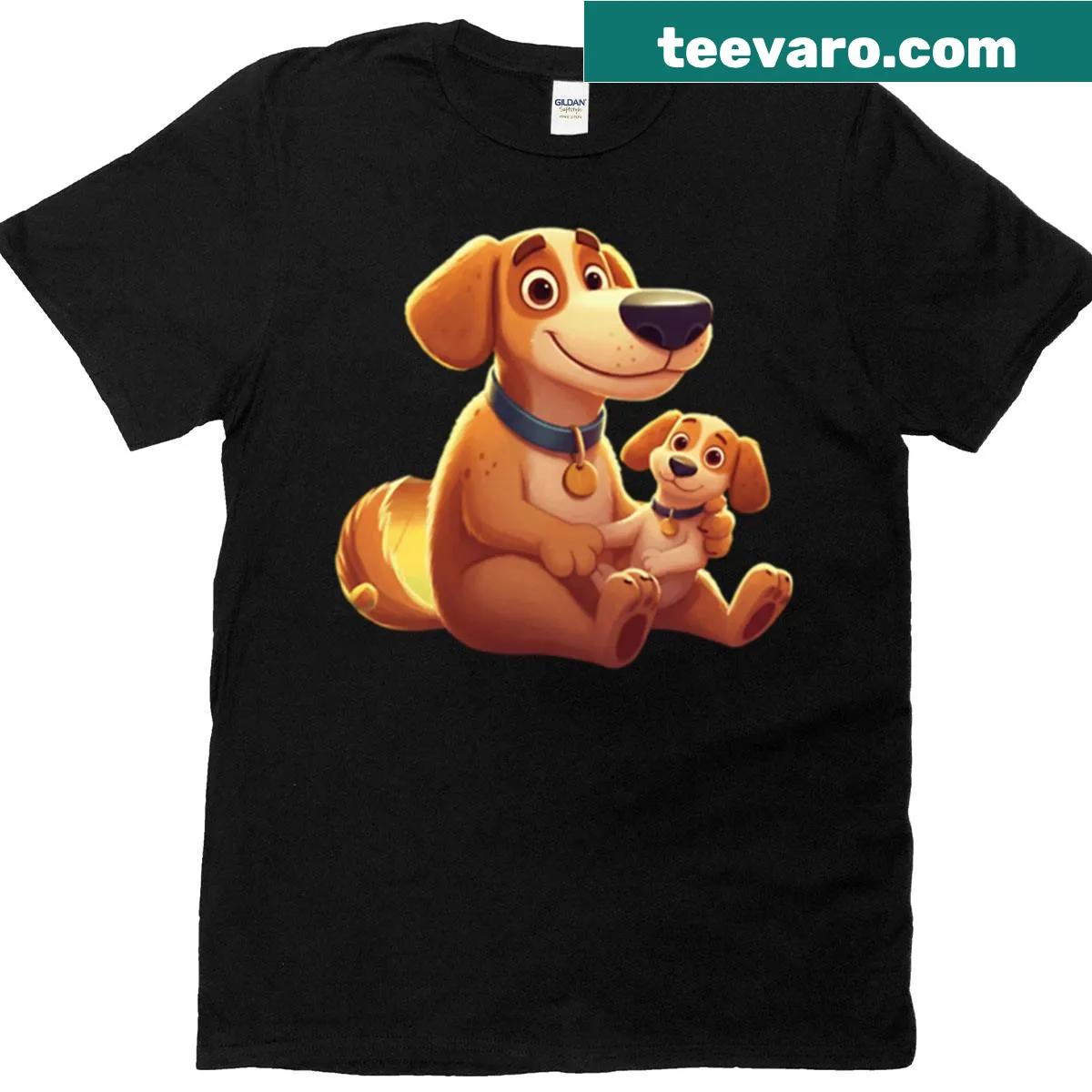 Cheerful t-shirt featuring a playful Bluey graphic — on a men's t-shirt