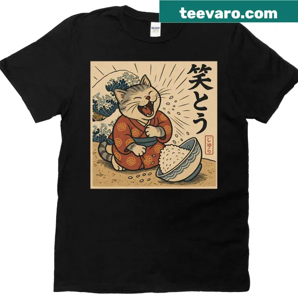 Playful 'Rice Out Loud' text graphic on a T-shirt