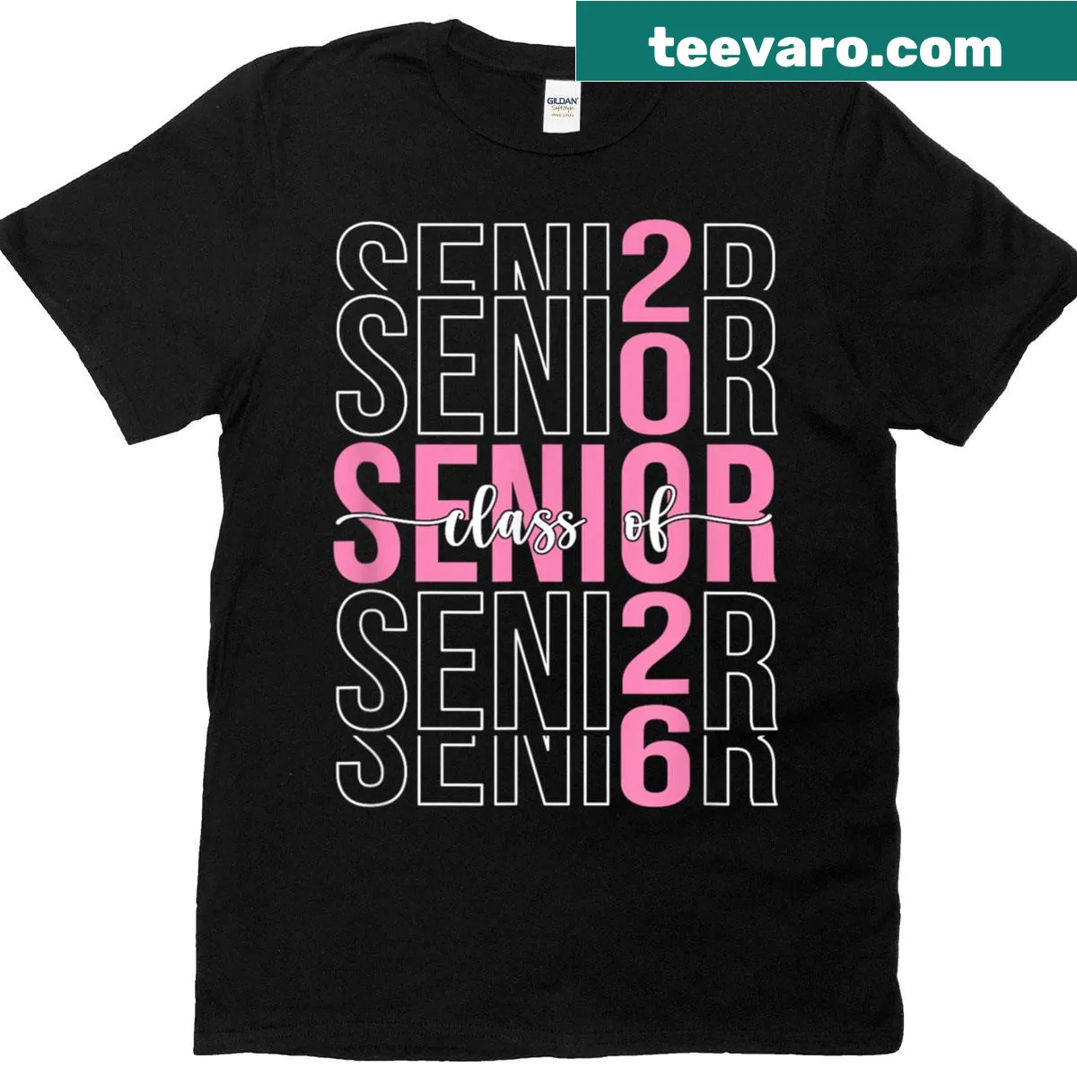 Stylish T-shirt for Class of 2026 seniors featuring bold typography — on a men's t-shirt