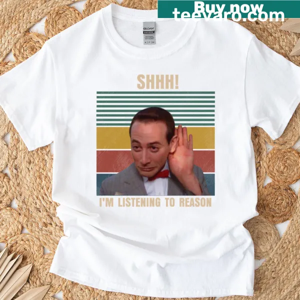 Vintage-style t-shirt with Pee-wee Herman reference and humorous text