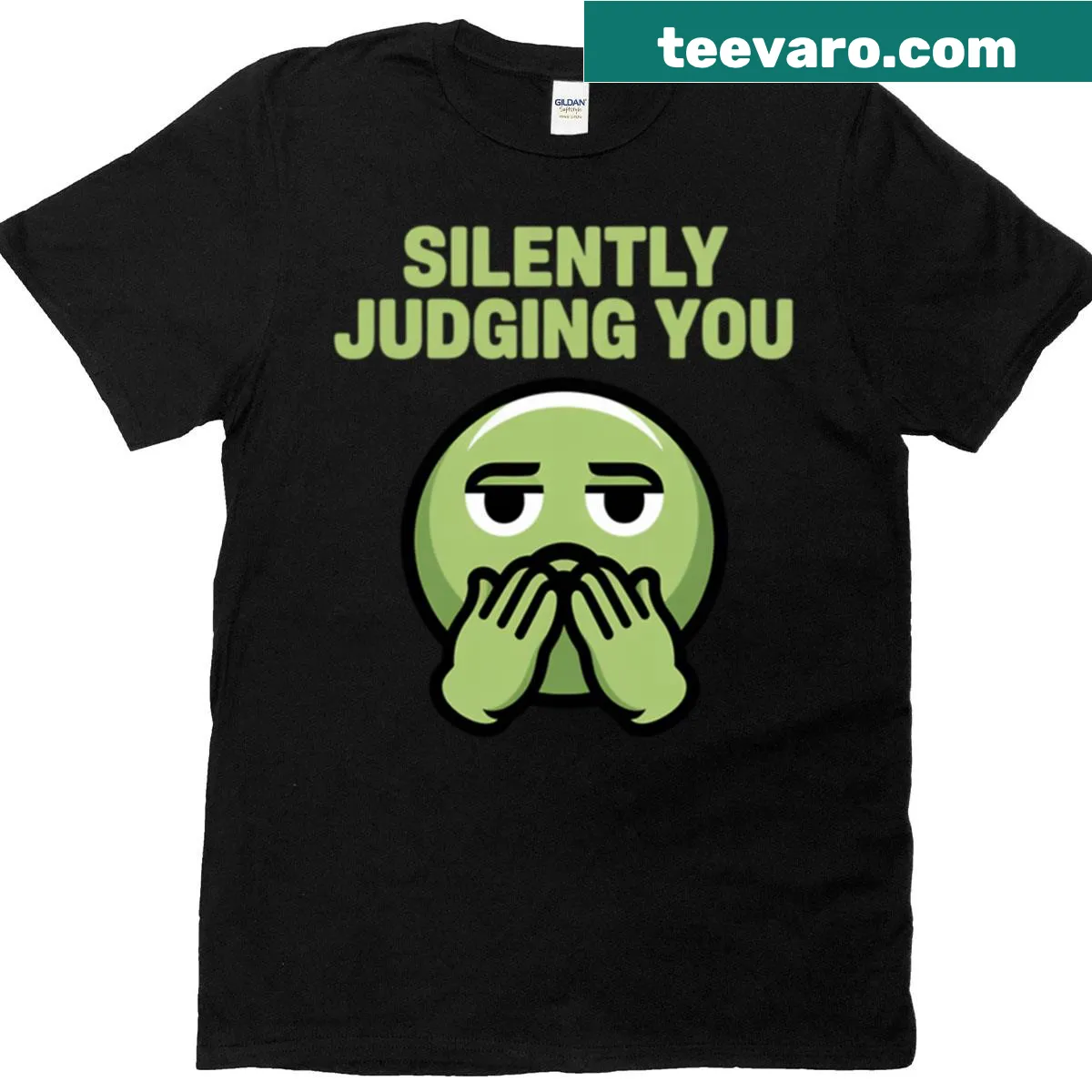 Funny sarcastic T-shirt with emoji graphics — on a men's t-shirt