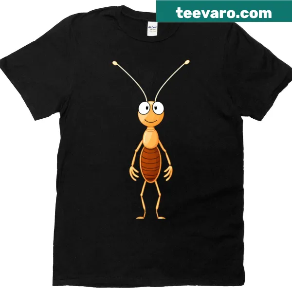 Oversized t-shirt with a cute cartoon termite graphic