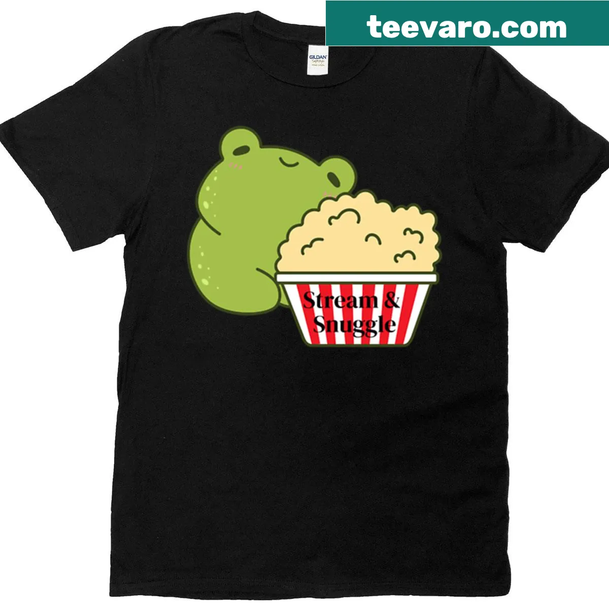 Adorable frog graphic on a casual t-shirt — on a men's t-shirt