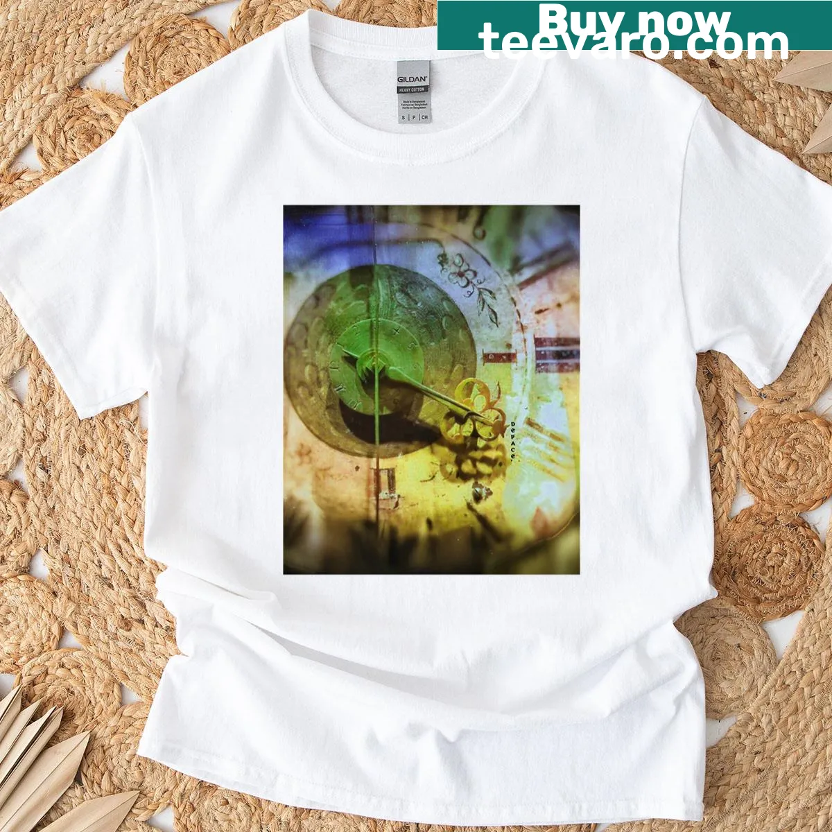Graphic T-shirt featuring 'Timeworn Beauty In Full Color' design — on a men's t-shirt