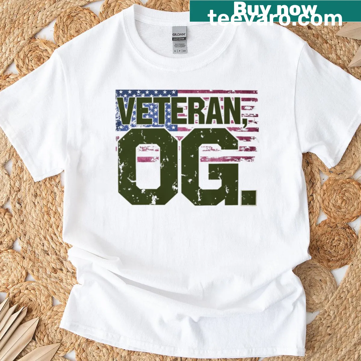 Veteran t-shirt with 'You're The Real MVP' text — on a men's t-shirt