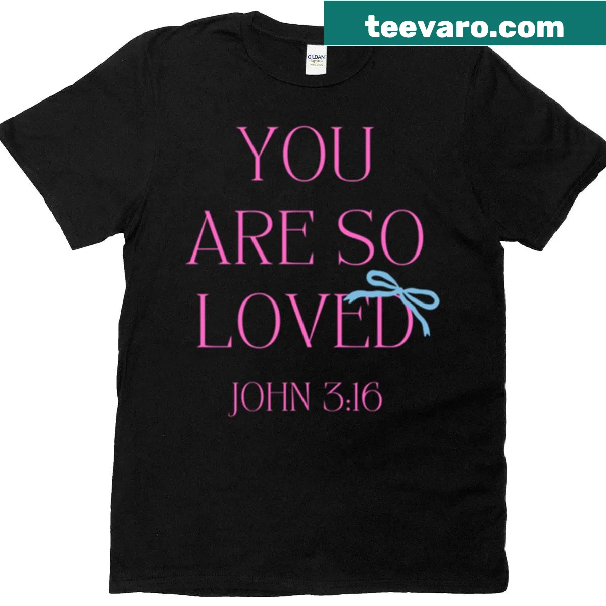 T-shirt with the uplifting message 'You Are So Loved' in typography — on a men's t-shirt