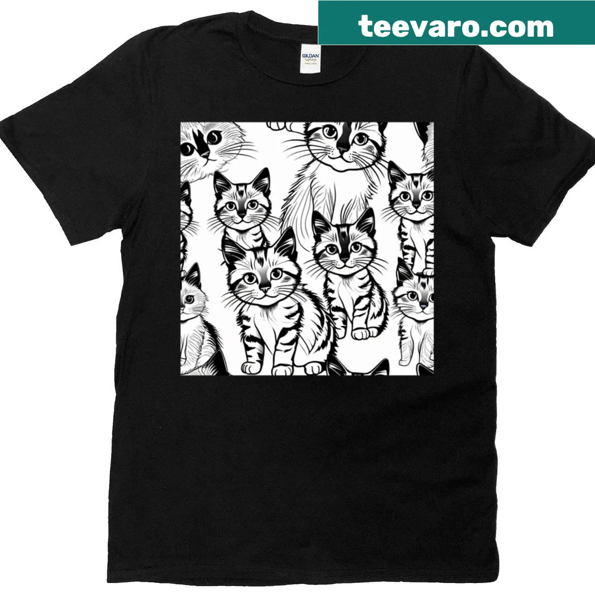 Vintage-style t-shirt with 1950s Fallout car sticker print — on a men's t-shirt