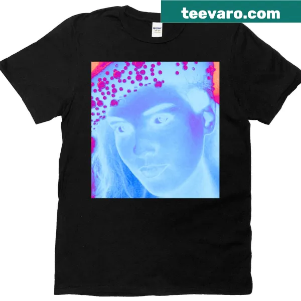 Minimalist line-art portrait design on a t-shirt