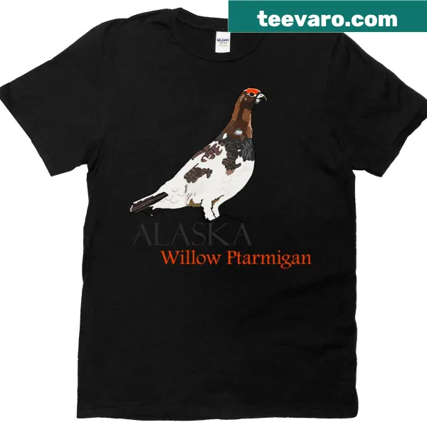 Illustration of Alaska Willow Ptarmigan on a t-shirt