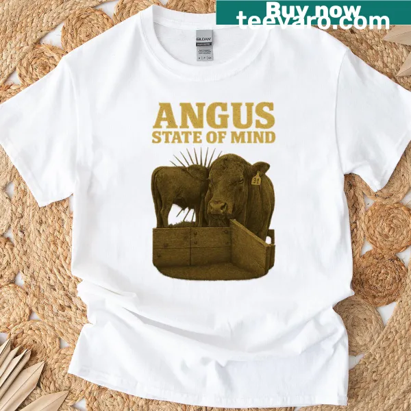 Rustic cattle ranch theme with Angus State Of Mind text