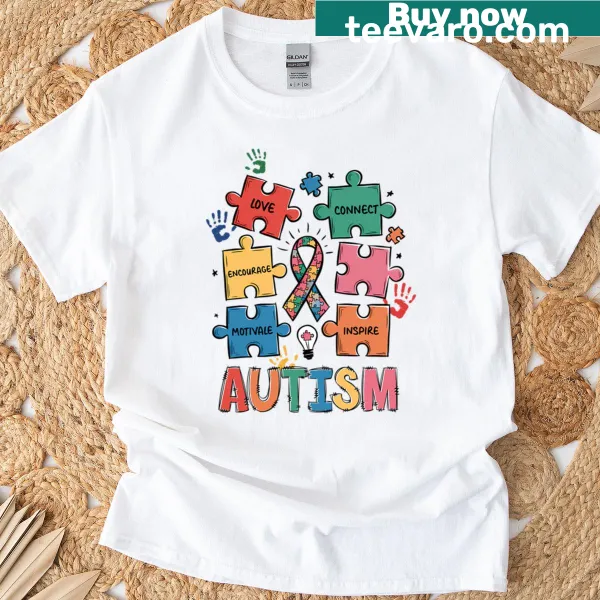 T-shirt promoting Autism Awareness with thoughtful message