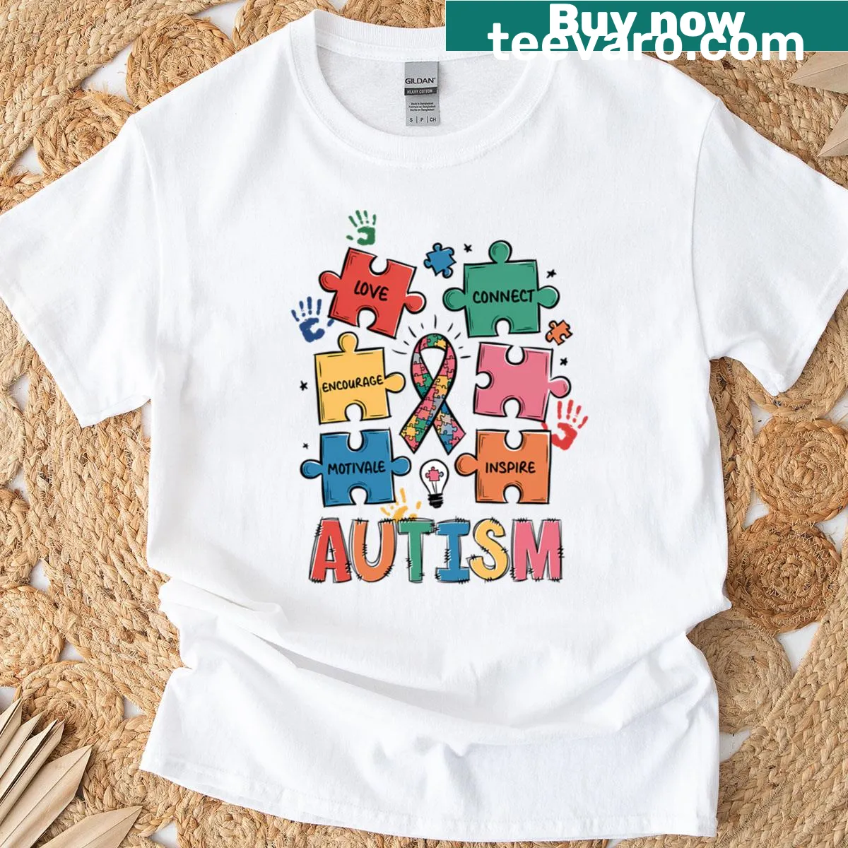 T-shirt promoting Autism Awareness with thoughtful message — on a men's t-shirt