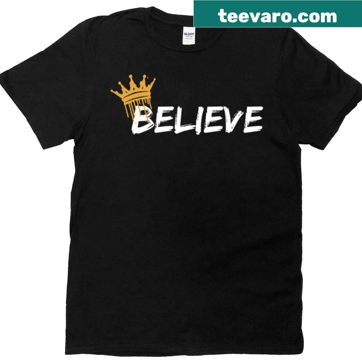 Inspirational Believe T-shirt — on a men's t-shirt