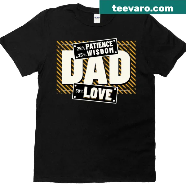 T-shirt with text stating 'Best Dad' in a heartfelt design