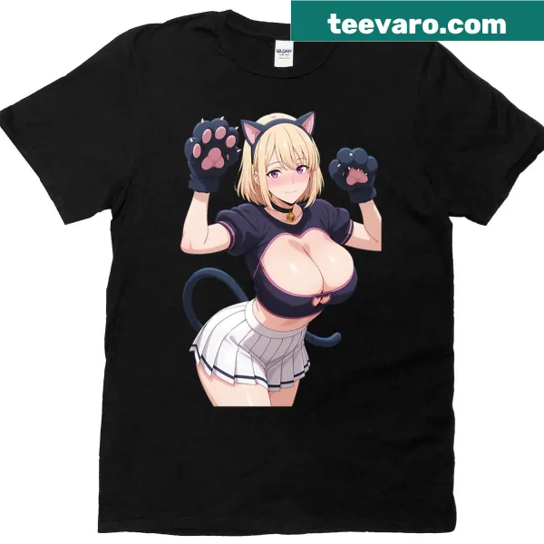 Typography design with anime style saying 'Cat Cha'