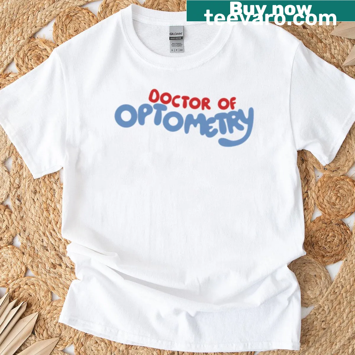 Doctor of Optometry T-shirt with playful typography — on a men's t-shirt