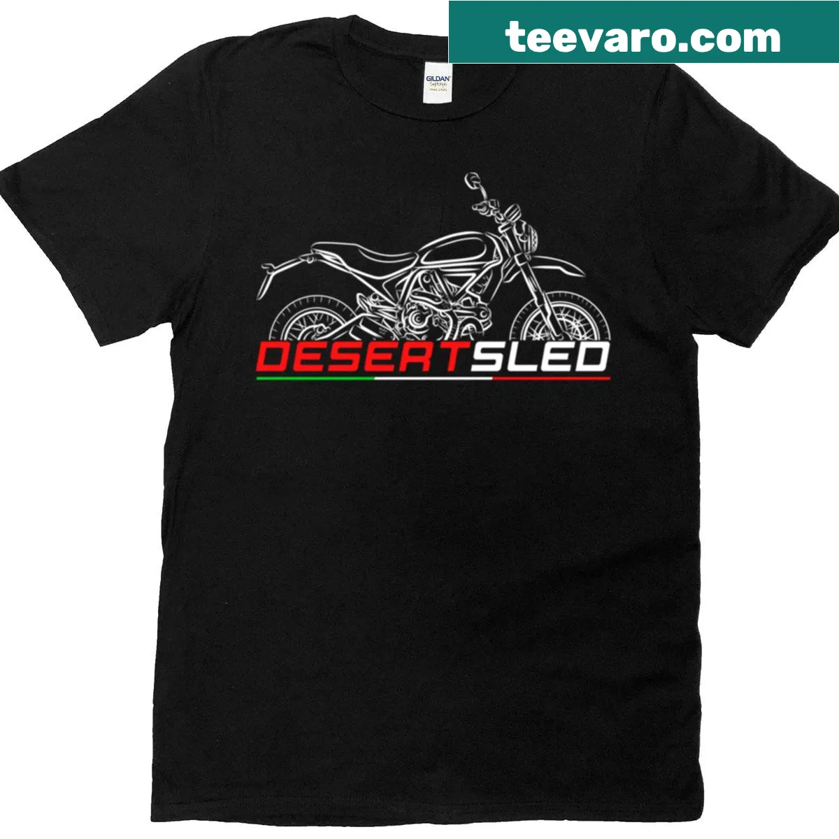 Ducati Dessert Sled design on a motorcycle t-shirt — on a men's t-shirt