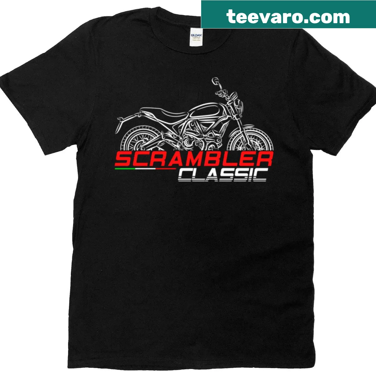 Ducati logo on a motorcycle-themed t-shirt — on a men's t-shirt