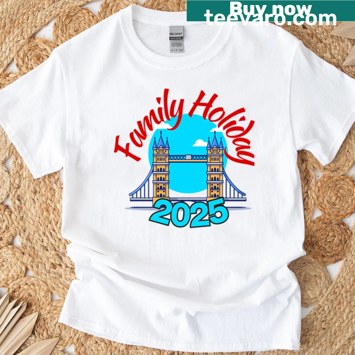 Family Holiday T-shirt with a joyful graphic celebrating family togetherness — on a men's t-shirt