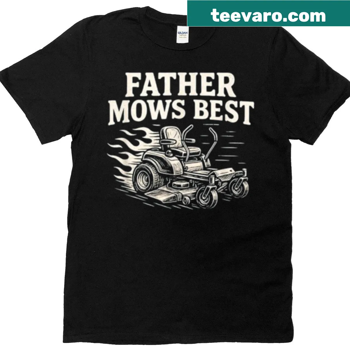 Wholesome lawn care dad quote T-shirt — on a men's t-shirt