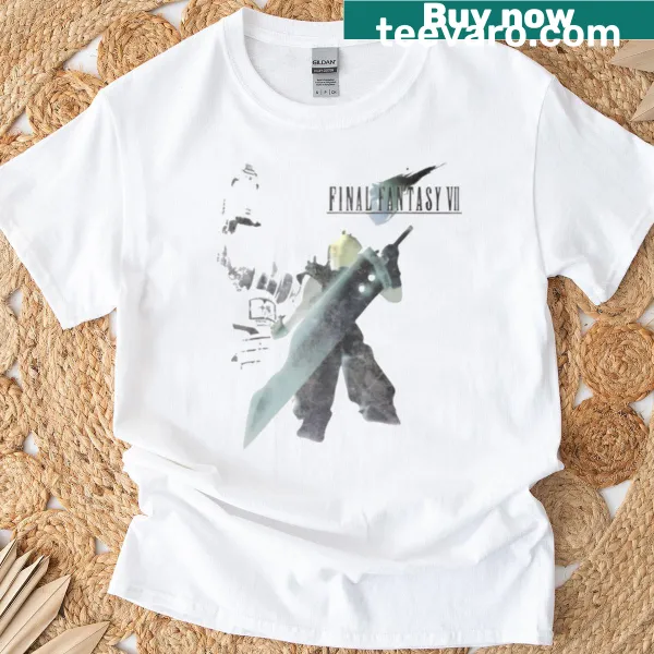 T-shirt with Cloud Strife logo from Final Fantasy VII