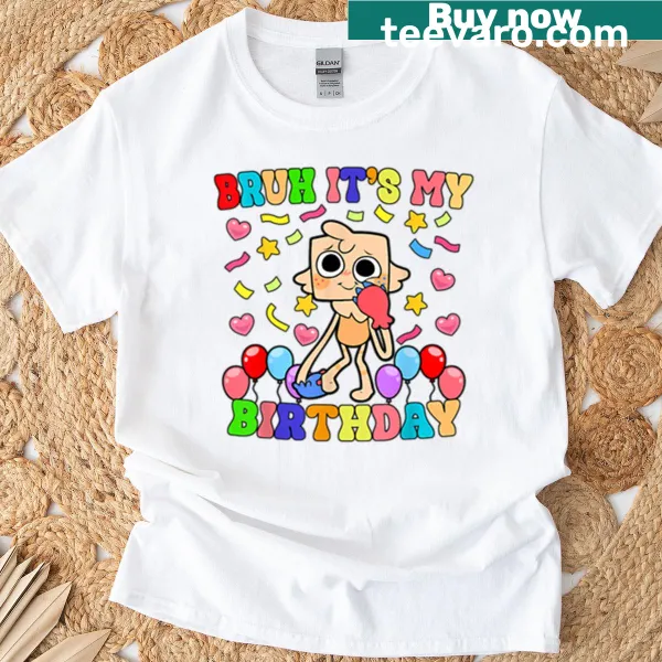 Funny birthday T-shirt with balloon graphics