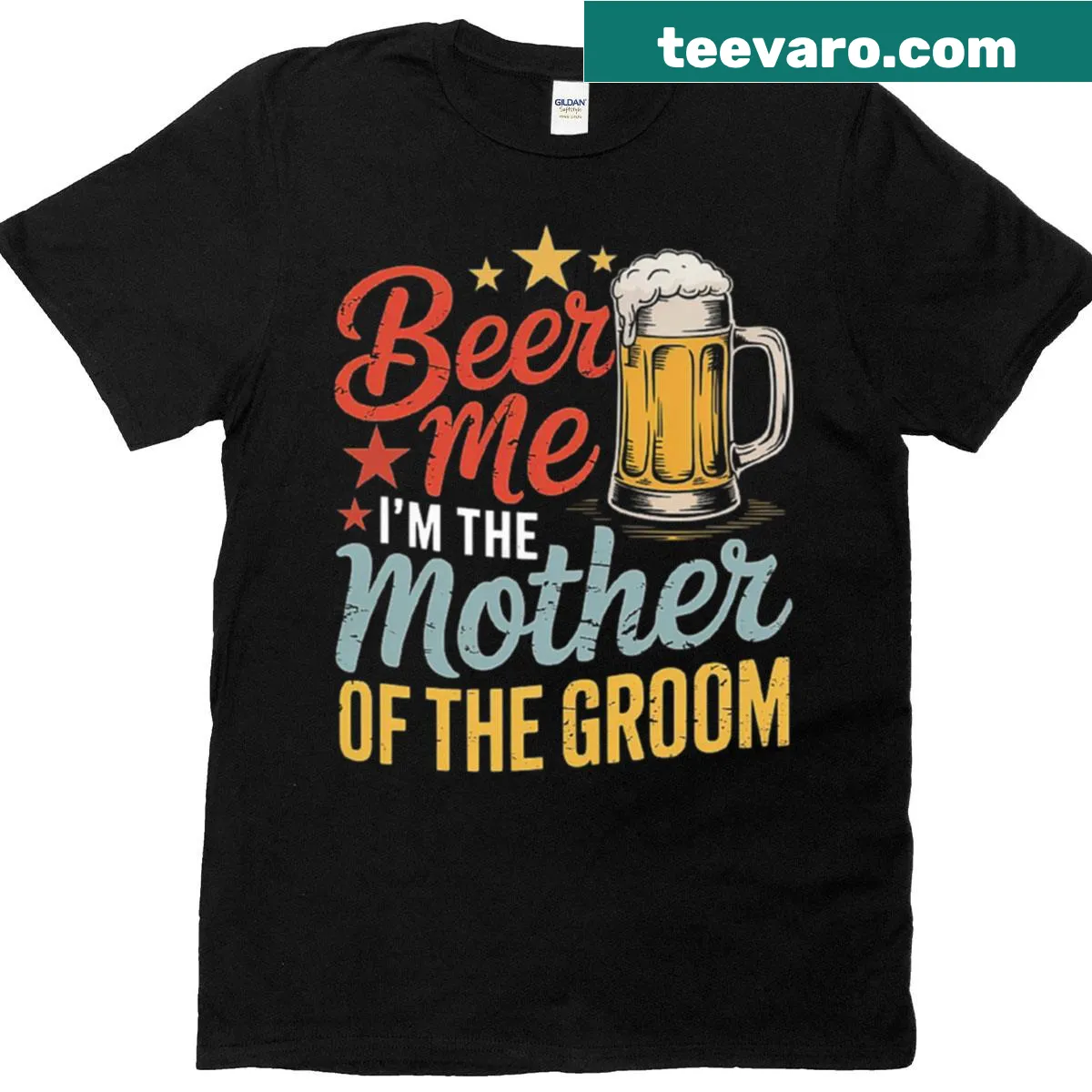 Funny wedding shirt for mother of the groom with a beer quote — on a men's t-shirt