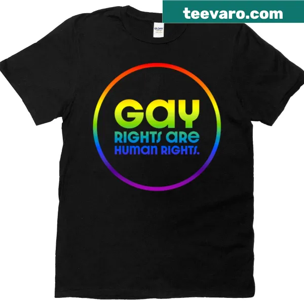 T-shirt with the text 'Gay Rights Are Human Rights' prominently displayed