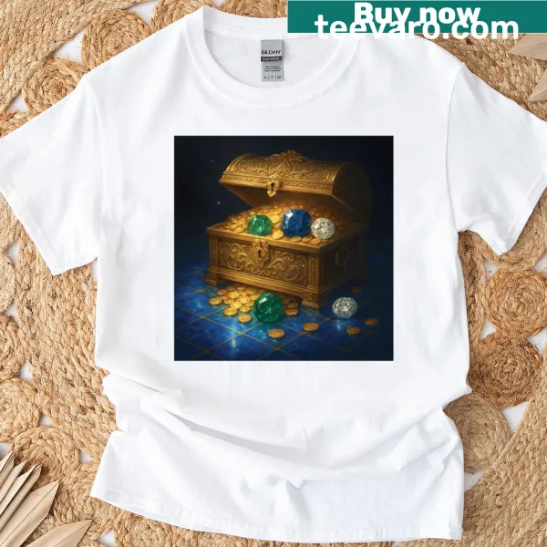 Ornate typography for 'Golden Treasury Of The Divine' on T-shirt