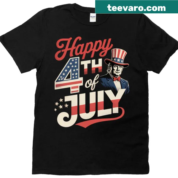 Patriotic t-shirt featuring an artistic American flag design for July 4th
