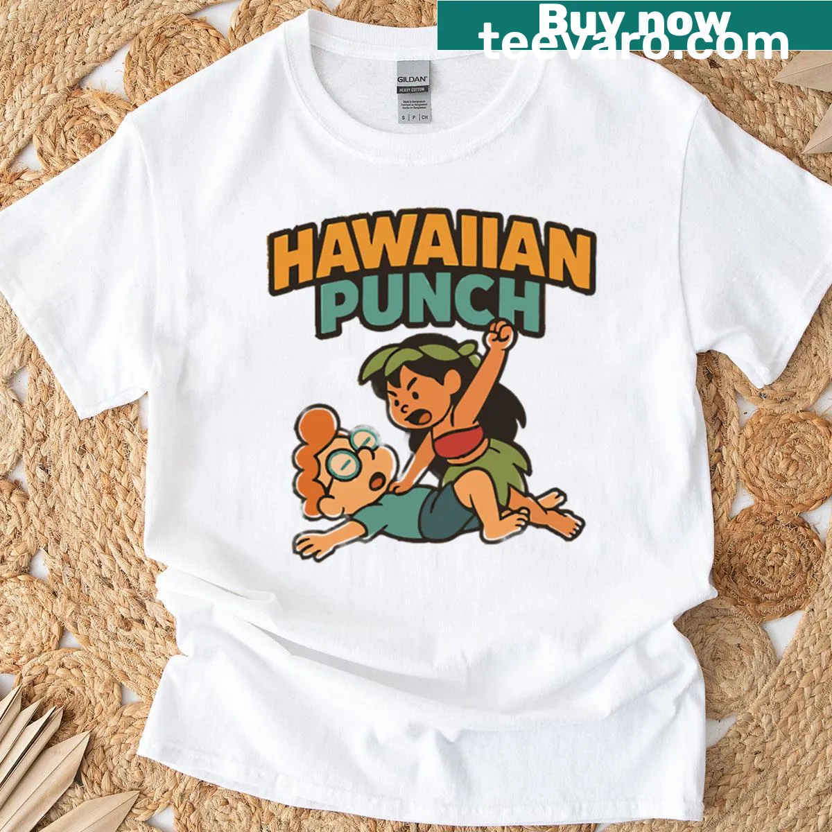 Cute Lilo Stitch inspired design T-shirt featuring playful illustrations — on a men's t-shirt