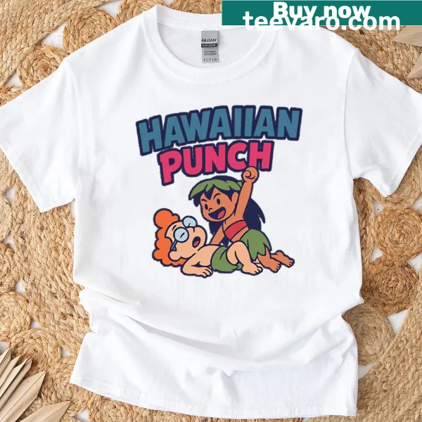 Cute t-shirt inspired by Lilo and Stitch with Hawaiian Punch theme