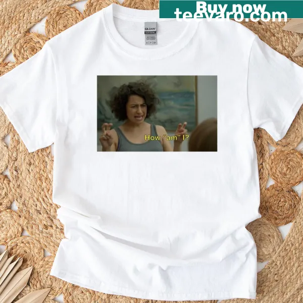 T-shirt with text 'How Am I Premium' in bold typography