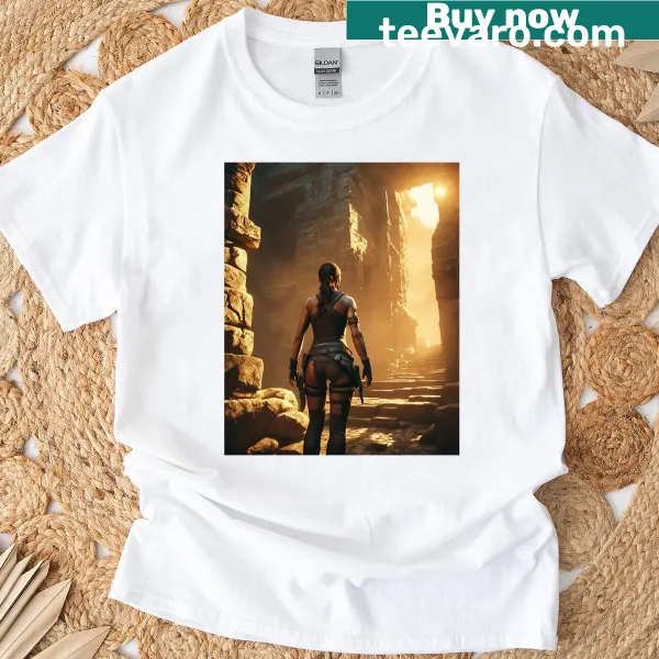Graphic t-shirt featuring Lara Croft design