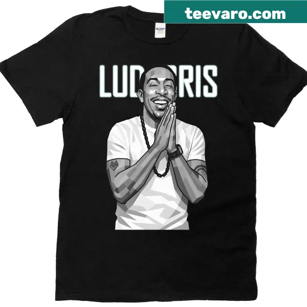 Vintage-inspired graphic of Ludacris on an oversized t-shirt