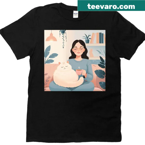 Funny typography design about cats as therapists on t-shirt