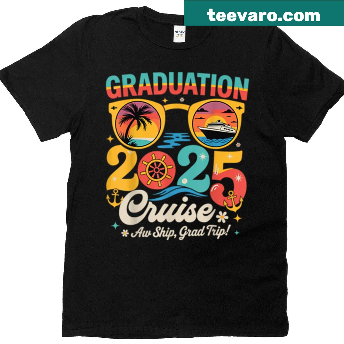 Illustrated design for Oceanbound Celebration 2025 on a T-shirt — on a men's t-shirt