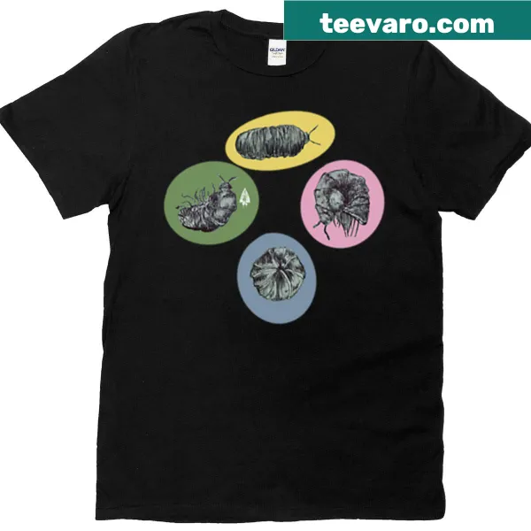 Playful pillbug illustration on a fun T-shirt