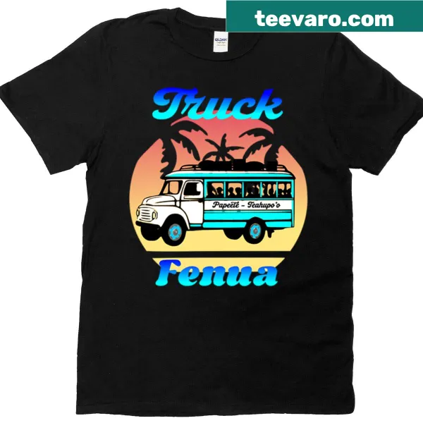 Vintage-style T-shirt with a Polynesian truck graphic