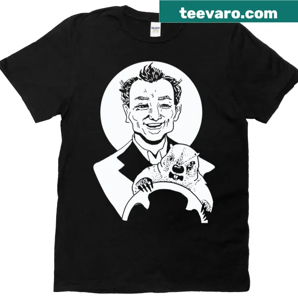 Illustration of Punxsutawney Phil in this playful shirt