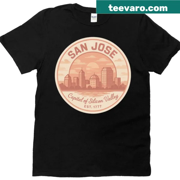 San Jose retro cityscape oversized T-shirt