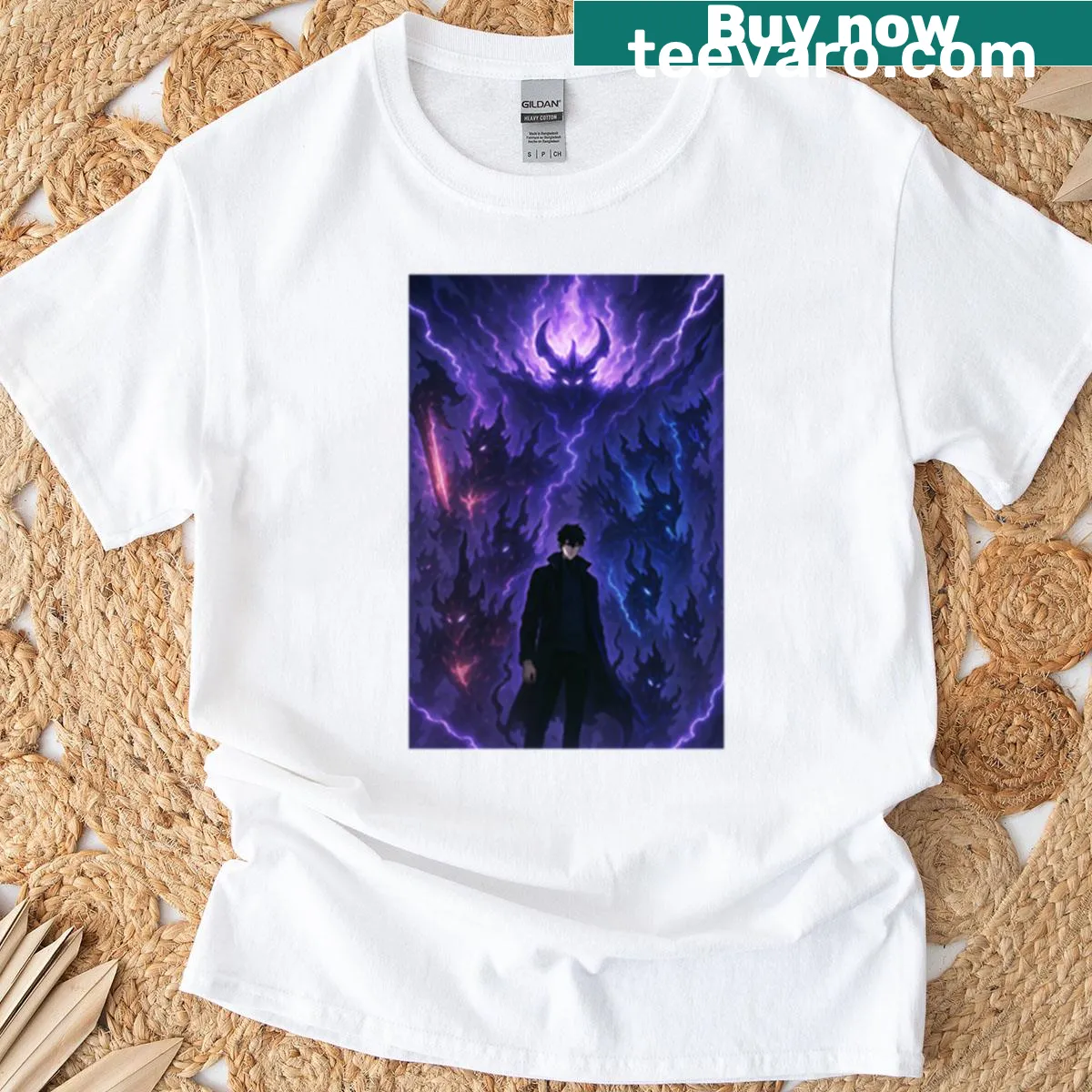 Illustration of the Shadow King on a t-shirt — on a men's t-shirt